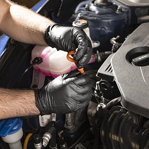 Black Nitrile Disposable Gloves 6 Mil. Chemical Resistance, Latex & Powder Free, Textured Fingertips Gloves